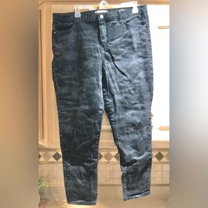 Sanctuary Black Urban Camouflage Ankle Skinny Jeans Sz. 16